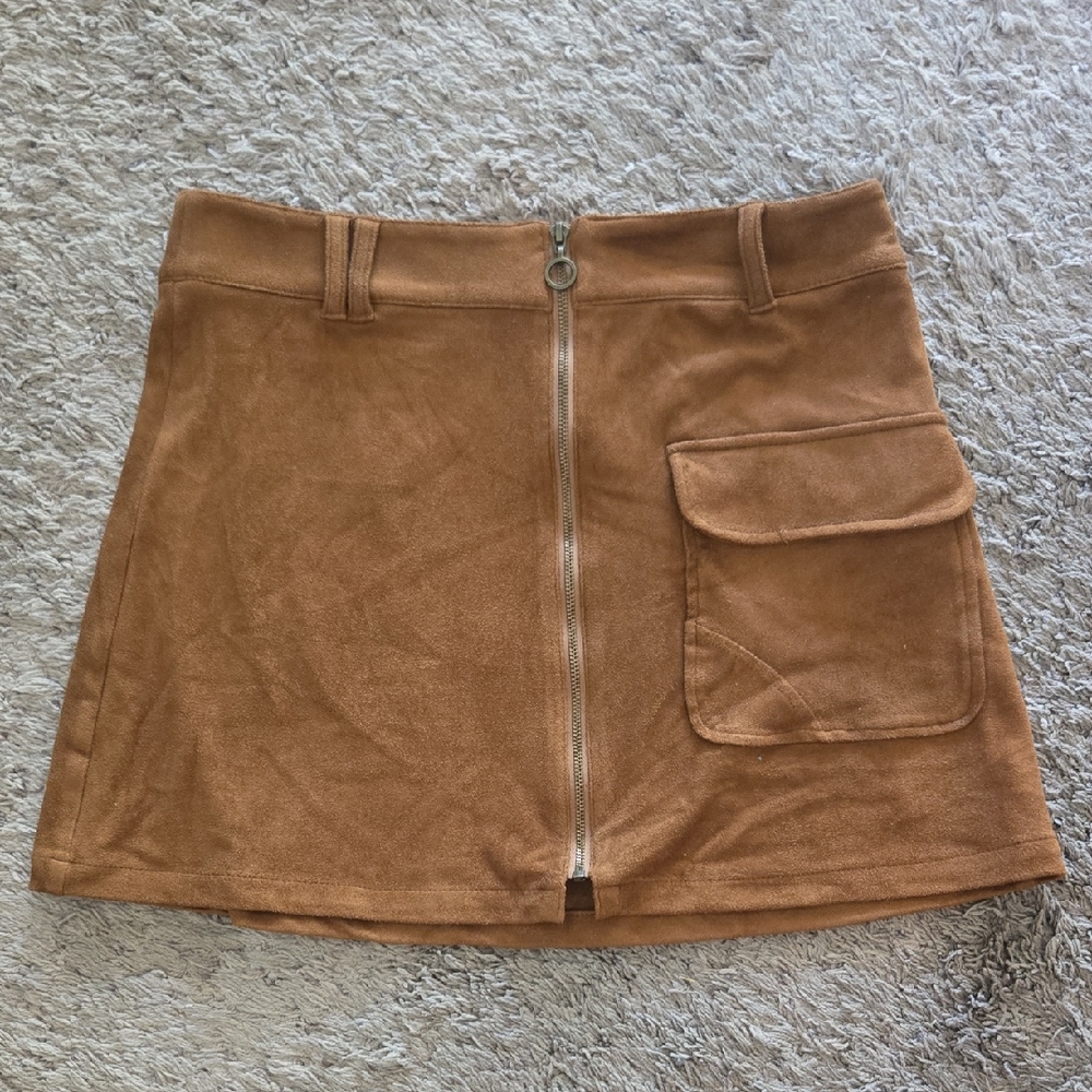 Forever 21 Camel Mini Skirt with Pocket